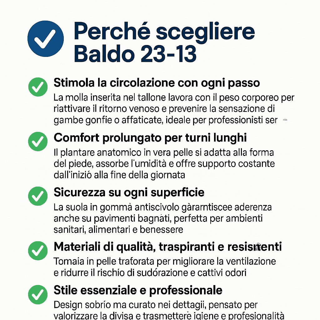 Zoccoli con molla Baldo 23-13 Nero