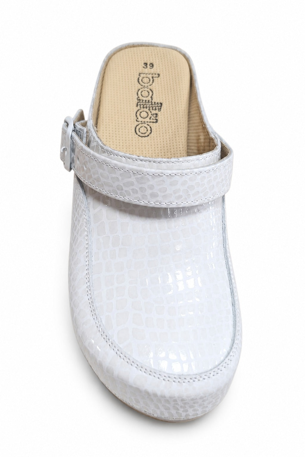 Zoccoli con molla Baldo 12-98 Bianco Rettile