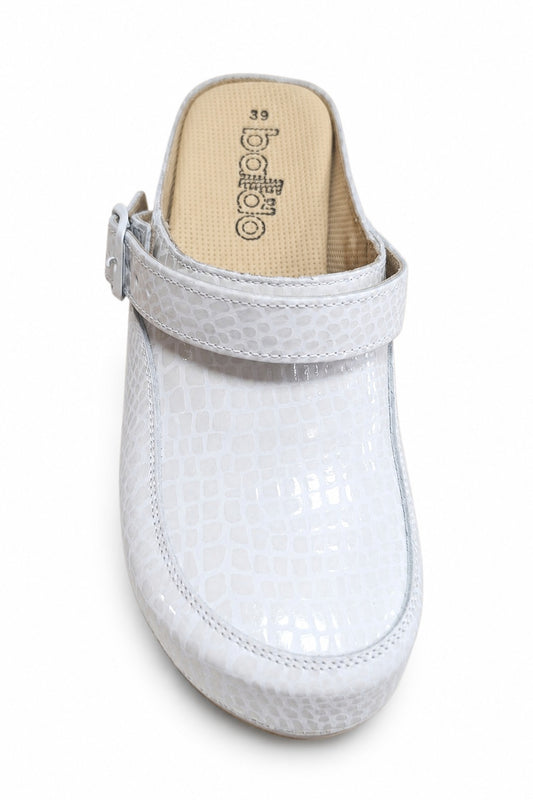 Zoccoli con molla Baldo 12-98 Bianco Rettile