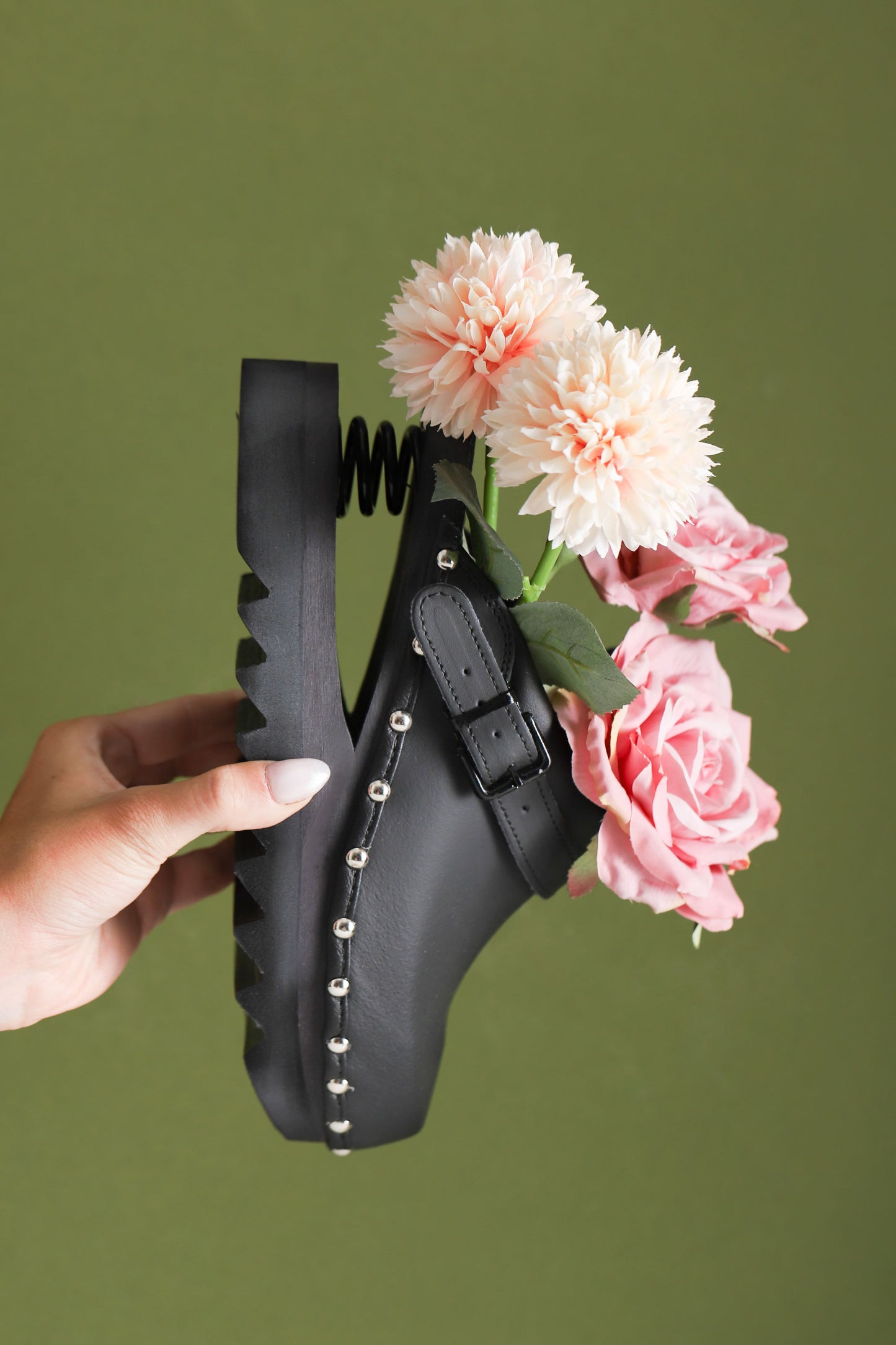 Zoccoli con molla Baldo 25-13 Nero Punk