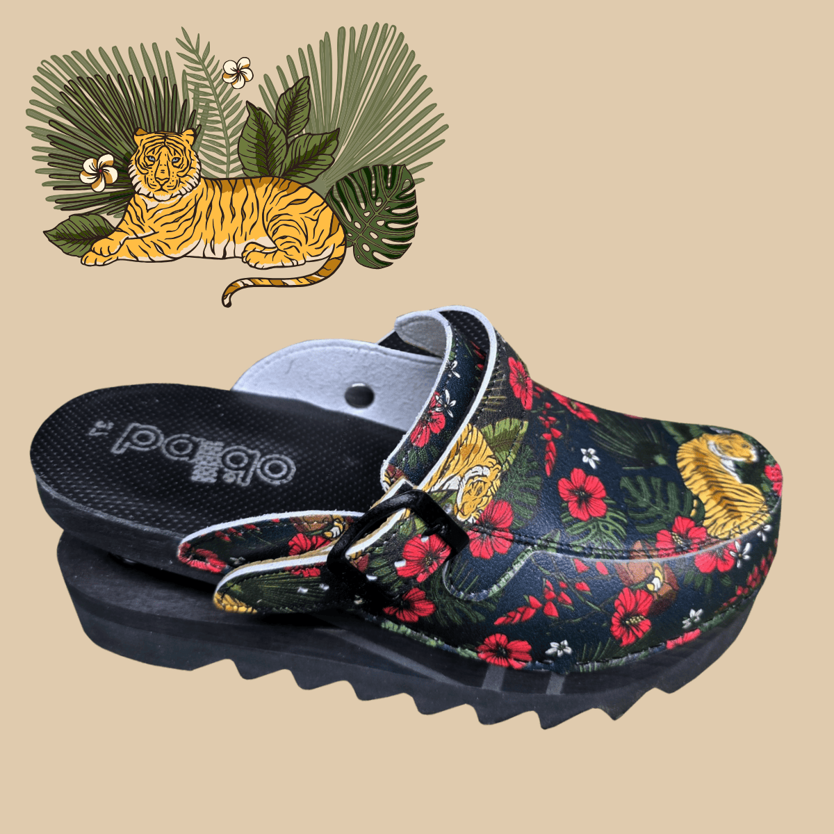 Zoccoli con molla Ecopelle Baldo 23-19 Tigri